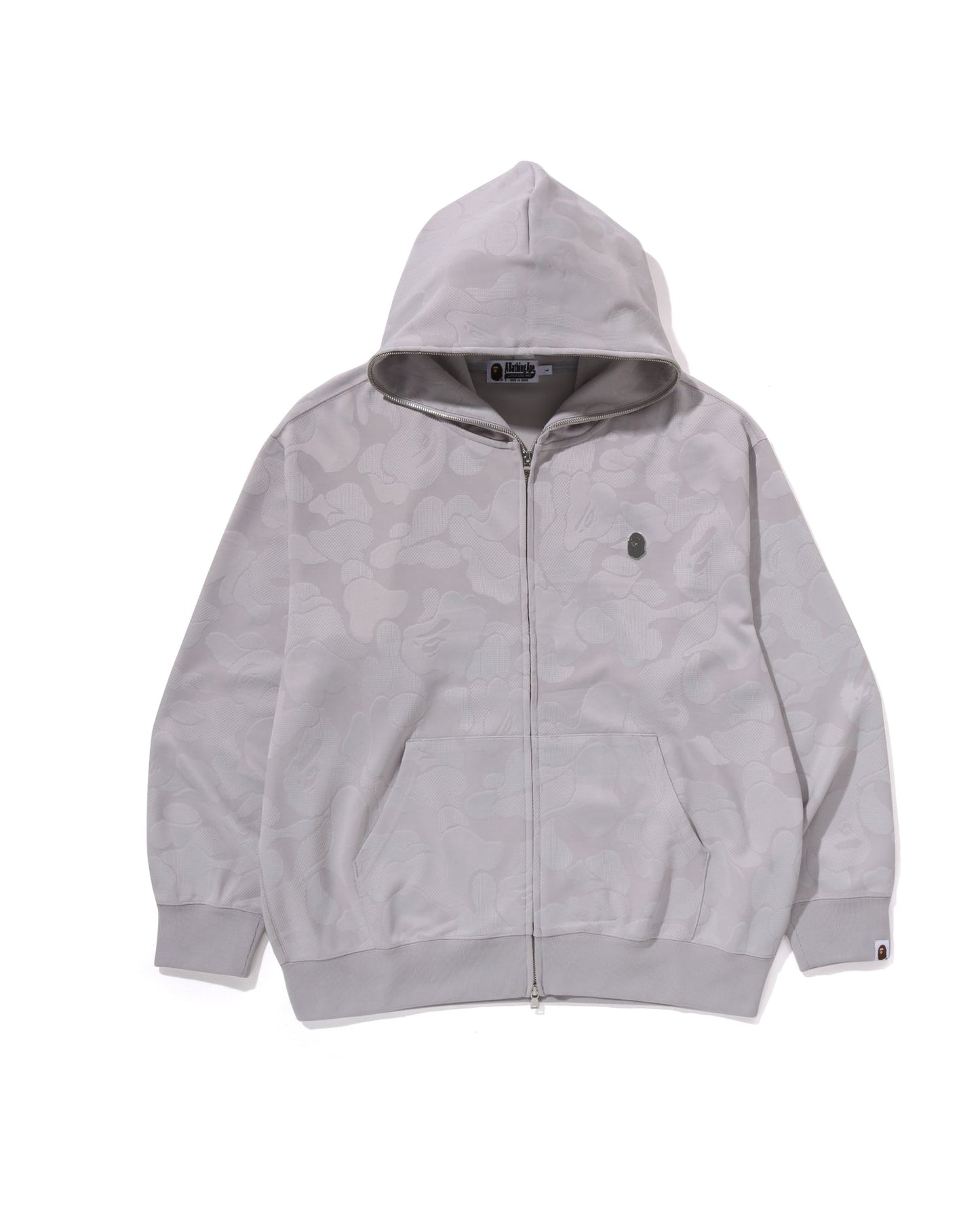 Solid Camo Jacquard One Point Relaxed Fit Zip Hoodie