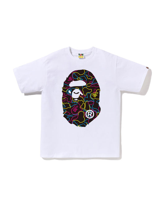 Neon Camo Big Ape Head Tee